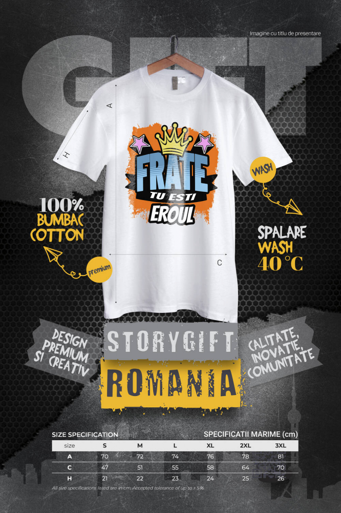 Tricou Femei, Barbati, Copii, Fata, Baiat, Unisex Personalizat Tricou Personalizat Frate – Design Graffiti și Coroană Regală [4]