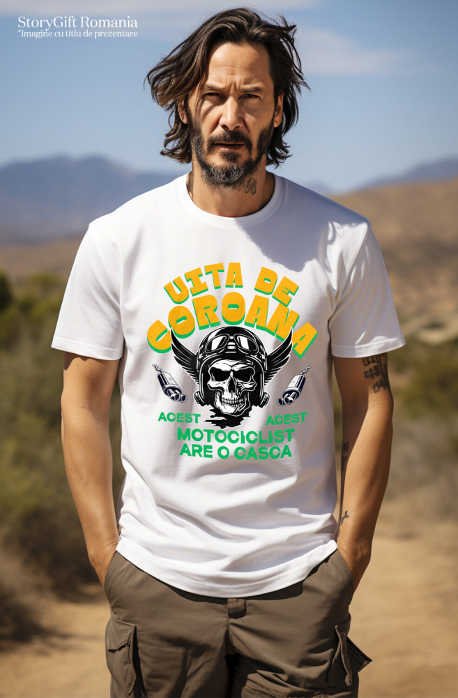 Tricou Femei, Barbati, Copii, Fata, Baiat, Unisex Personalizat Tricouri Personalizate Moto - Craniu cu Aripi, Rege pe Șosea [2]