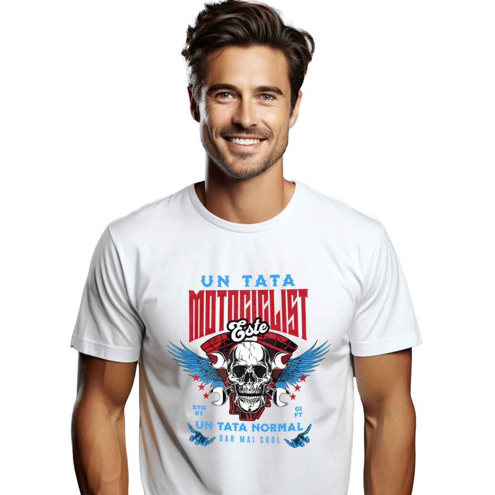 Tricou Femei, Barbati, Copii, Fata, Baiat, Unisex Personalizat Craniu Uman Horror Cu Aripi De Înger și Chei – Pasiune Pentru Motociclete [1]