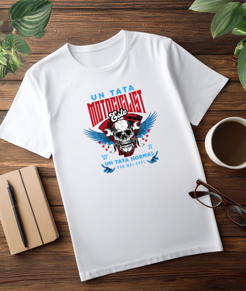 Tricou Femei, Barbati, Copii, Fata, Baiat, Unisex Personalizat Craniu Uman Horror Cu Aripi De Înger și Chei – Pasiune Pentru Motociclete [3]