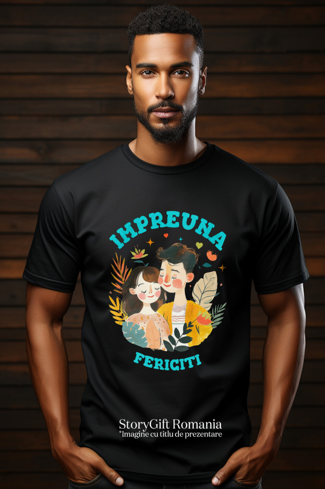 Tricou Femei, Barbati, Copii, Fata, Baiat, Unisex Personalizat Cadouri Personalizate Cuplu și Copii | Picturi Personalizate pentru Valentine's Day [2]