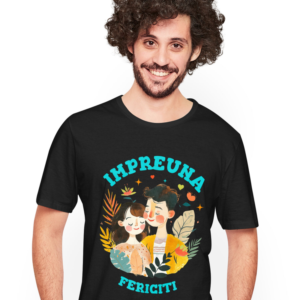 Tricou Femei, Barbati, Copii, Fata, Baiat, Unisex Personalizat Cadouri Personalizate Cuplu și Copii | Picturi Personalizate pentru Valentine's Day [1]