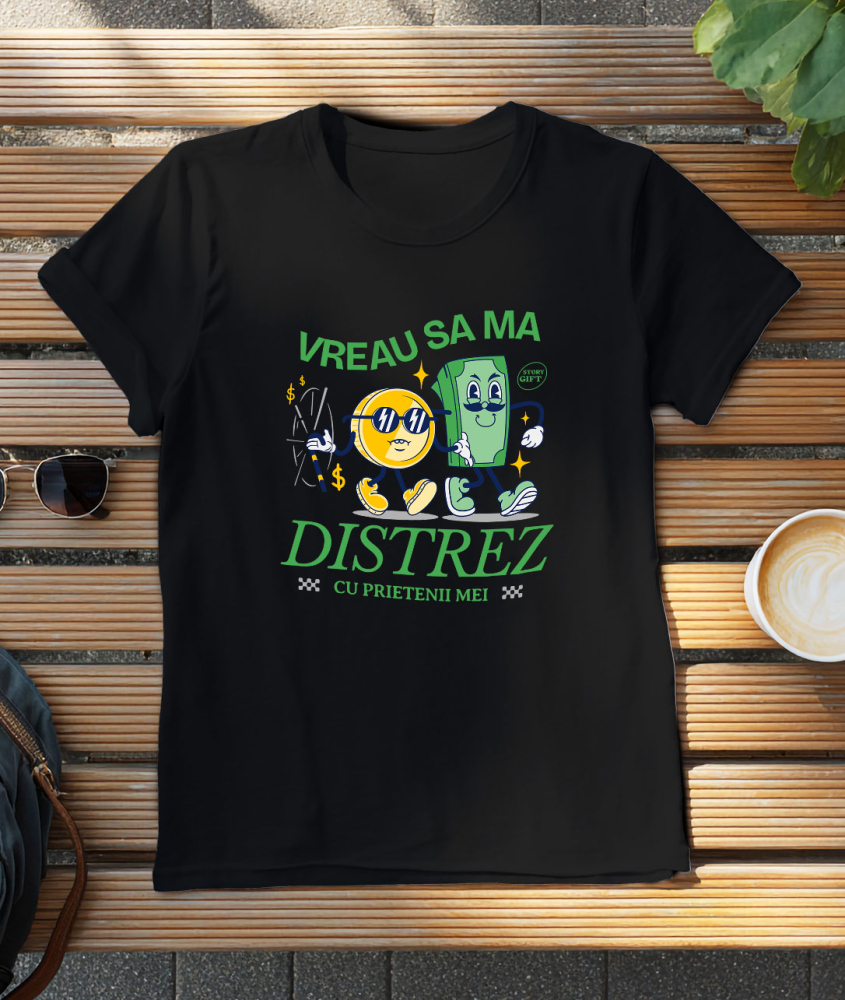 Tricou Femei, Barbati, Copii, Fata, Baiat, Unisex Personalizat Cuplu cu Monedă de Aur și Bancnotă Verde – Cadou Distractiv și Simbolic pentru Familie și Prieteni [3]