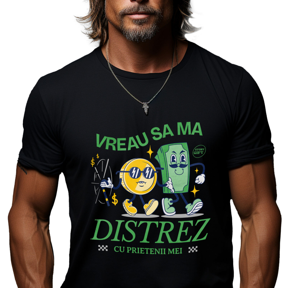 Tricou Femei, Barbati, Copii, Fata, Baiat, Unisex Personalizat Cuplu cu Monedă de Aur și Bancnotă Verde – Cadou Distractiv și Simbolic pentru Familie și Prieteni [1]