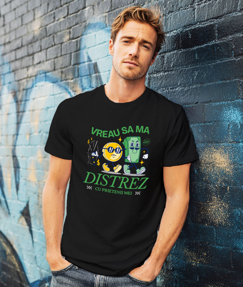 Tricou Femei, Barbati, Copii, Fata, Baiat, Unisex Personalizat Cuplu cu Monedă de Aur și Bancnotă Verde – Cadou Distractiv și Simbolic pentru Familie și Prieteni [2]