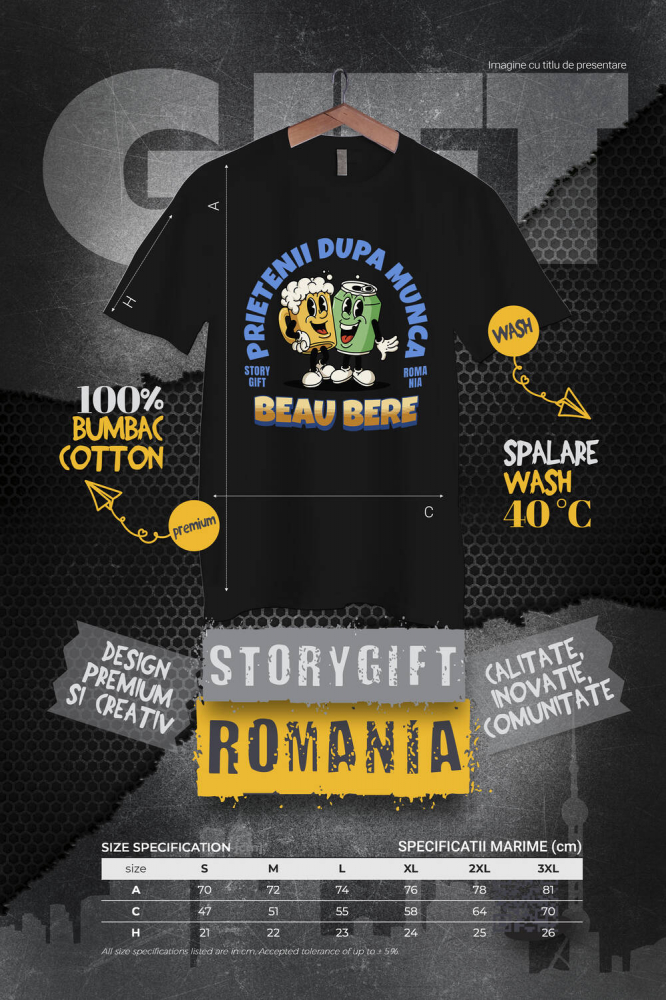 Tricou Femei, Barbati, Copii, Fata, Baiat, Unisex Personalizat „Cuplu Petrecere Bere Personalizată 'Prieteni După Muncă' – Cadou pentru Familie și Prieteni” [4]