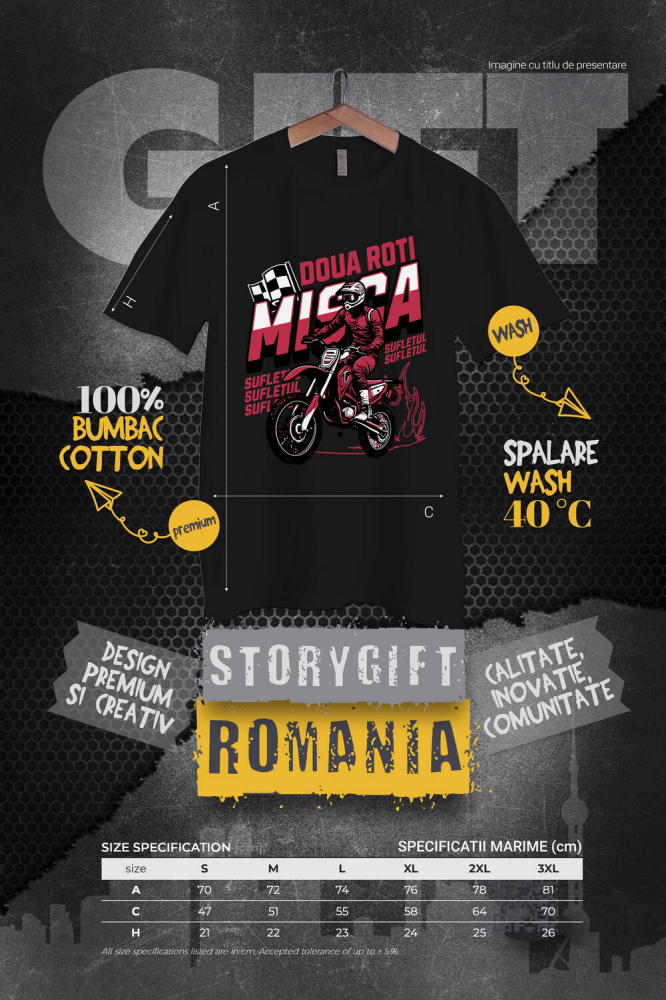 Tricou Femei, Barbati, Copii, Fata, Baiat, Unisex Personalizat Cursa de Motocicletă – Bărbat în Echipament Profesionist și Steag de Finish [4]