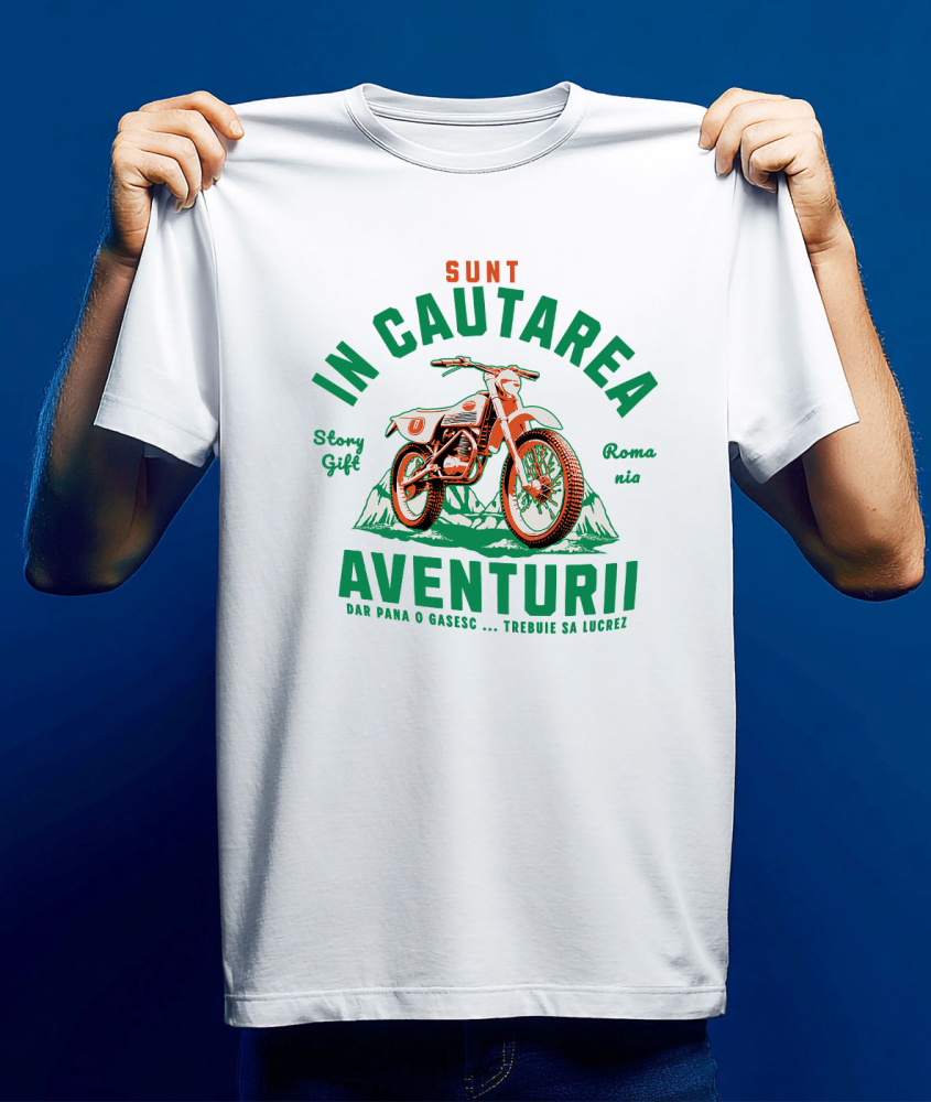 Tricou Femei, Barbati, Copii, Fata, Baiat, Unisex Personalizat Cursă Moto Montană – Aventură Colorată în Natură pentru Pasionați [3]