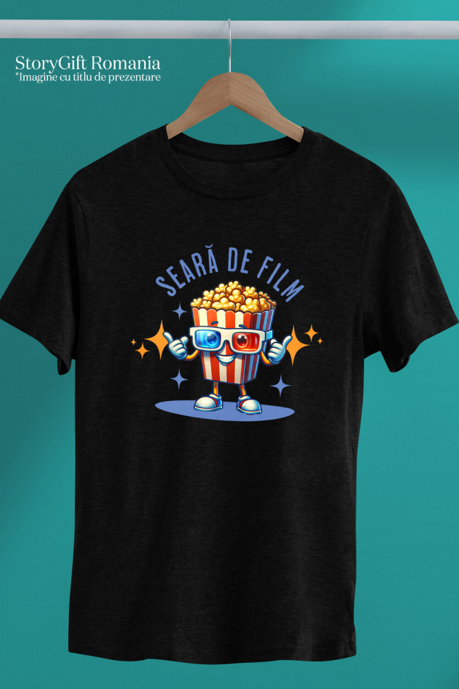 Tricou Femei, Barbati, Copii, Fata, Baiat, Unisex Personalizat Cutie de popcorn cu ochelari 3D | Distracție în familie și cadouri personalizate pentru copii [3]
