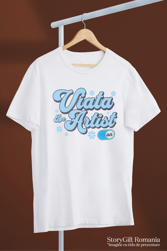 Tricou Femei, Barbati, Copii, Fata, Baiat, Unisex Personalizat Design Abstract Flori Colorate – Buton On/Off, Viața de Artist, Artă și Creație [3]