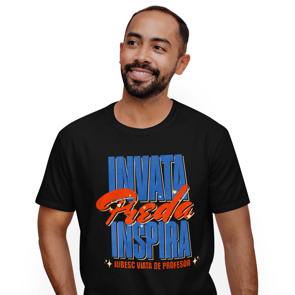 Tricou Femei, Barbati, Copii, Fata, Baiat, Unisex Personalizat Design Colorat cu Stele – Educație, Inspirație, Profesor Motivațional [1]