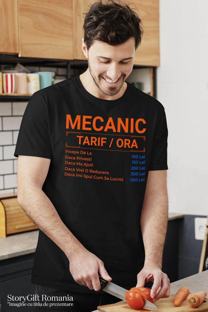 Tricou Femei, Barbati, Copii, Fata, Baiat, Unisex Personalizat Tarife Mecanic – Design Amuzant cu Glume Auto și Meserie [2]