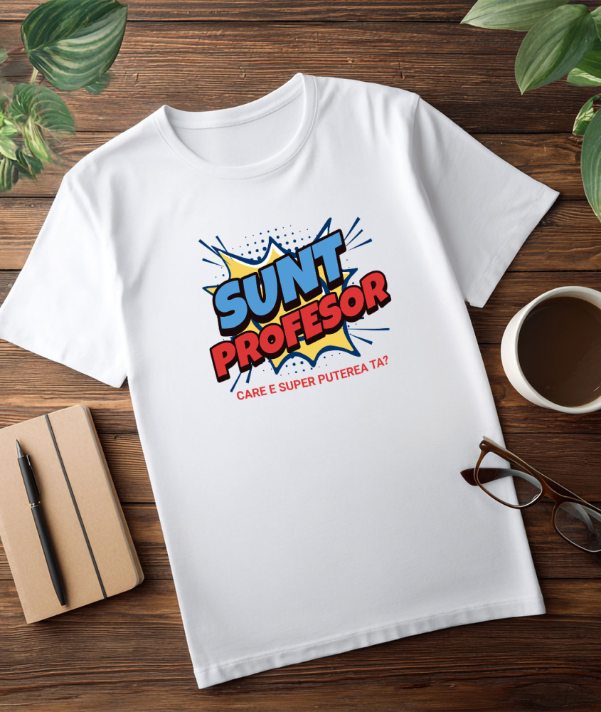 Tricou Femei, Barbati, Copii, Fata, Baiat, Unisex Personalizat Design Desene Animate – Super Profesor, Erou al Educației [3]