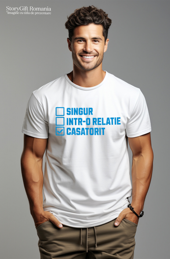 Tricou Femei, Barbati, Copii, Fata, Baiat, Unisex Personalizat Cadou Personalizat Căsătorie | Iubire și Familie | Intr-o Relație Căsătorit | Cadou Cuplu Fericit [2]