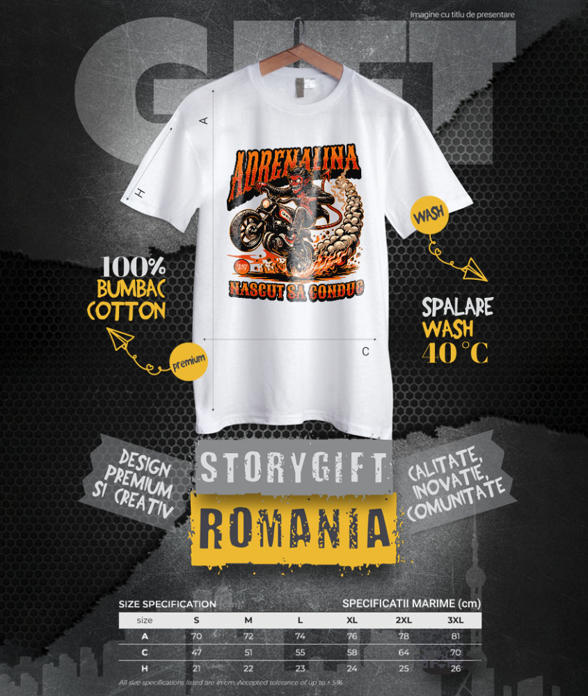 Tricou Femei, Barbati, Copii, Fata, Baiat, Unisex Personalizat Tricouri Personalizate Moto - Design Diavol Motociclist & Viteză Extremă [4]