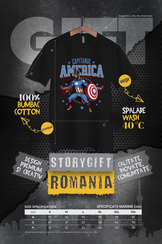 Tricou Femei, Barbati, Copii, Fata, Baiat, Unisex Personalizat Doberman în Costum de Captain America cu Pelerină - Cadou Personalizat pentru Copii și Iubitorii de Câini [4]