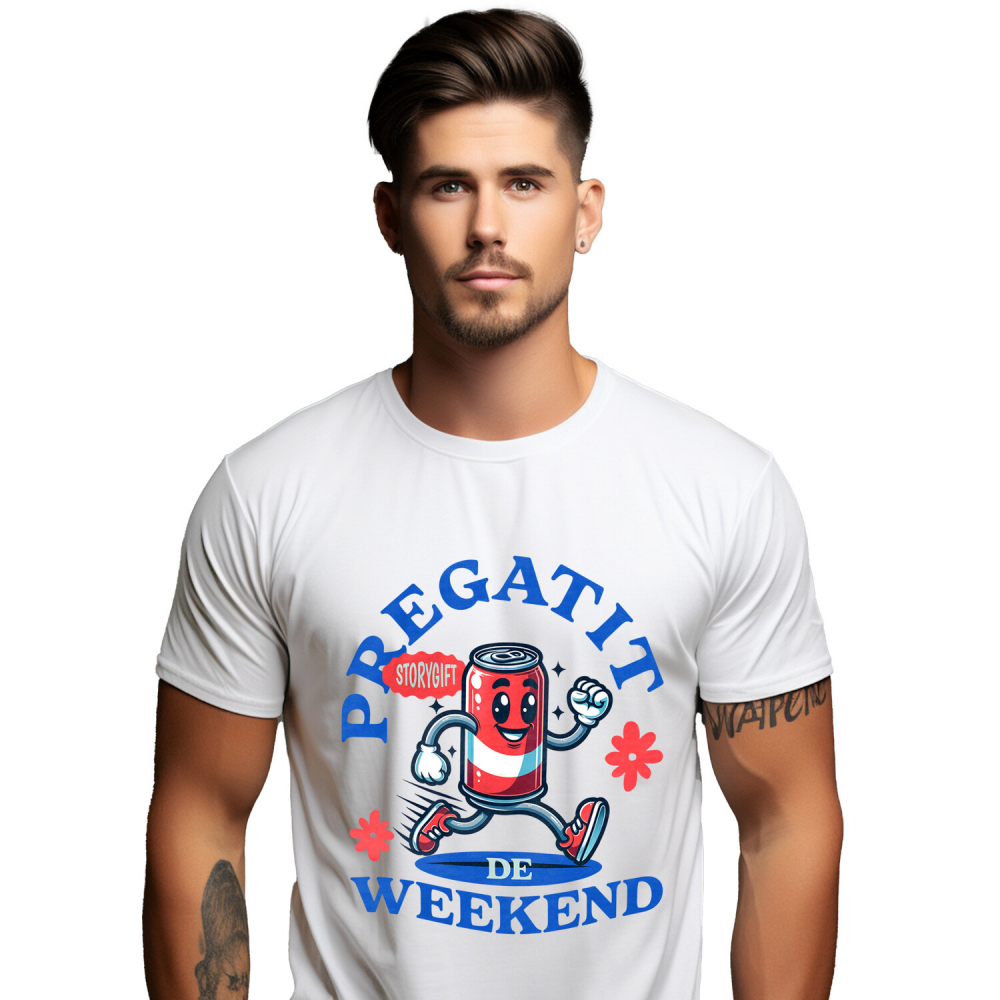 Tricou Femei, Barbati, Copii, Fata, Baiat, Unisex Personalizat „Doza de Suc Veselă Personalizată - Cadou Weekend pentru Alergare și Relaxare” [1]