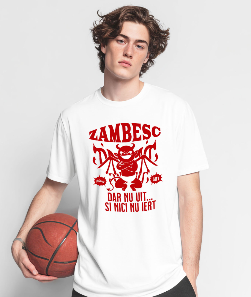 Tricou Femei, Barbati, Copii, Fata, Baiat, Unisex Personalizat Drăcușor Diavol Zâmbitor cu Text „Zâmbesc Dar Nu Uit” - Cadou Personalizat Halloween pentru Familie și Prieteni [2]