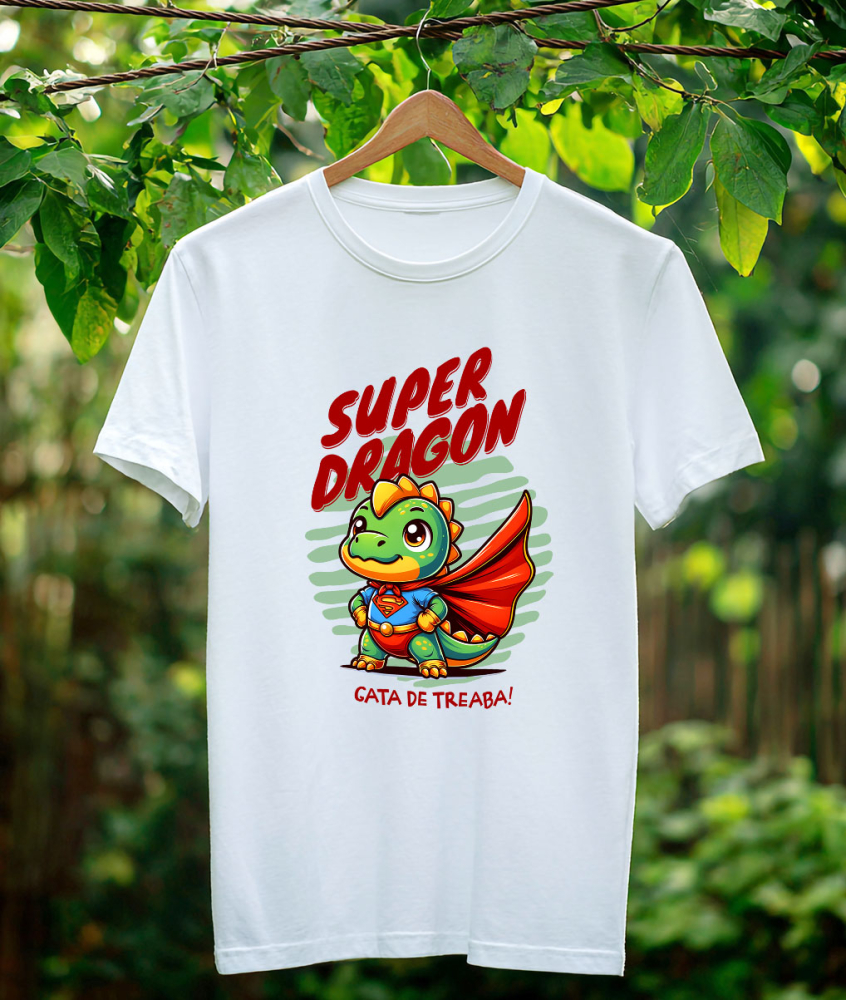 Tricou Femei, Barbati, Copii, Fata, Baiat, Unisex Personalizat Dragon Super Erou cu Pelerină Roșie - Cadouri Personalizate pentru Copii și Familie [3]