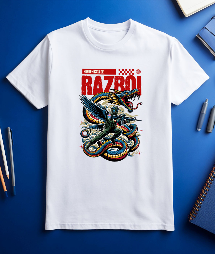 Tricou Femei, Barbati, Copii, Fata, Baiat, Unisex Personalizat Costum Dragon Stil Șarpe – Războinic Chinez Cu Armă pentru Familie, Copii și Tati [3]