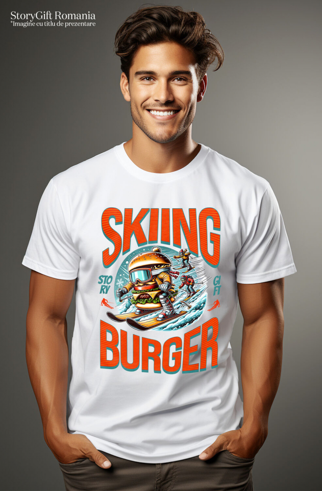 Tricou Femei, Barbati, Copii, Fata, Baiat, Unisex Personalizat Dublu Burger Imsen Schiuri Pe Pârtie | Cadou Personalizat Pentru Familie și Iubitorii De Sport [2]