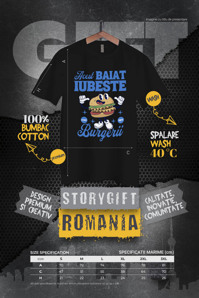 Tricou Femei, Barbati, Copii, Fata, Baiat, Unisex Personalizat Burger personalizat cu mesaj haios pentru familie și prieteni – Cadou original pentru iubitorii de fast food [4]