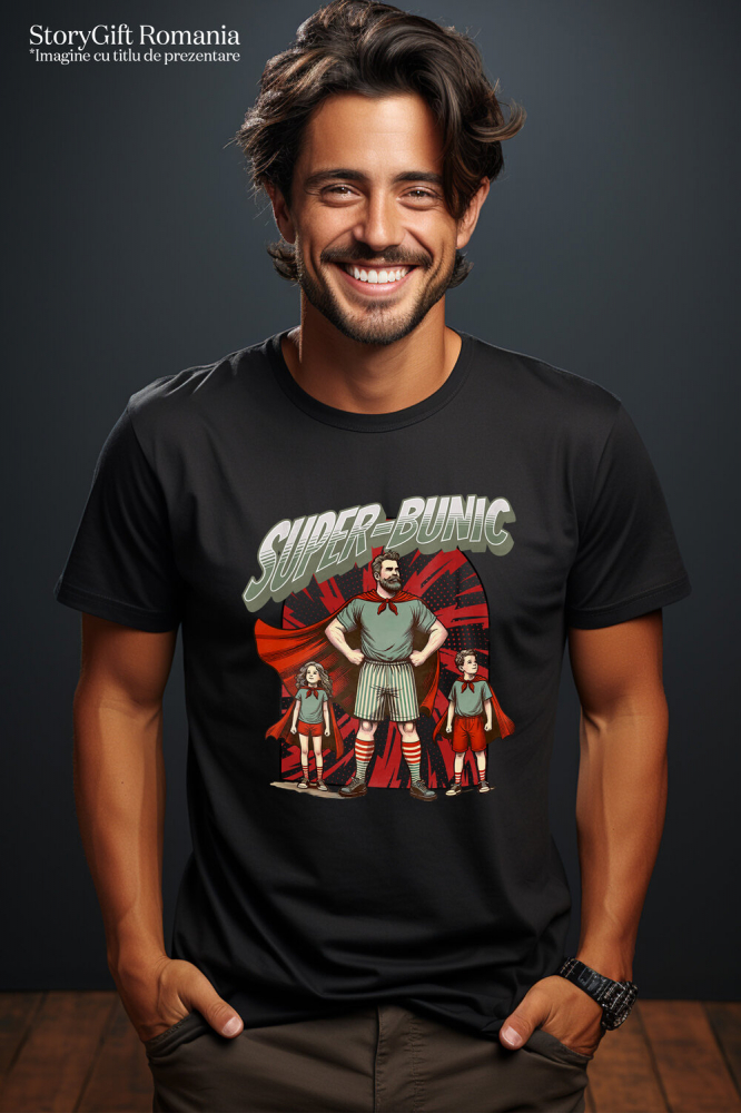 Tricou Femei, Barbati, Copii, Fata, Baiat, Unisex Personalizat Tricou Personalizat Super Bunic – Cadou Unic pentru Familie și Nepoți [2]