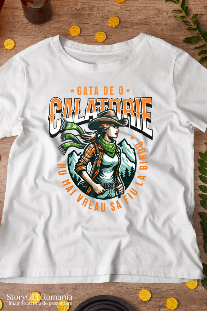 Tricou Femei, Barbati, Copii, Fata, Baiat, Unisex Personalizat Tricou Personalizat Aventură - „Nu Mai Vreau La Birou” | Cadouri Unice [3]