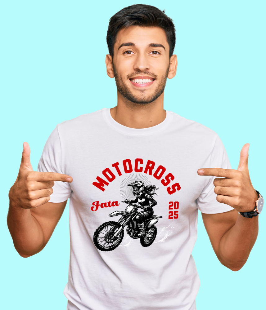 Tricou Femei, Barbati, Copii, Fata, Baiat, Unisex Personalizat Fată Motociclistă – Pasiune pentru Motocross și Adrenalină [2]