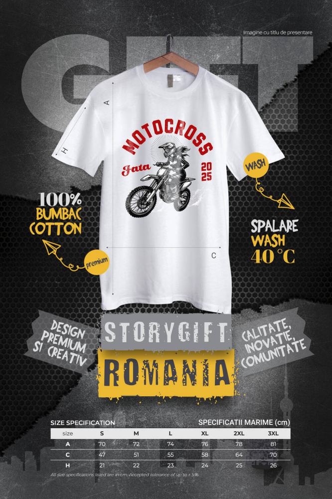 Tricou Femei, Barbati, Copii, Fata, Baiat, Unisex Personalizat Fată Motociclistă – Pasiune pentru Motocross și Adrenalină [4]
