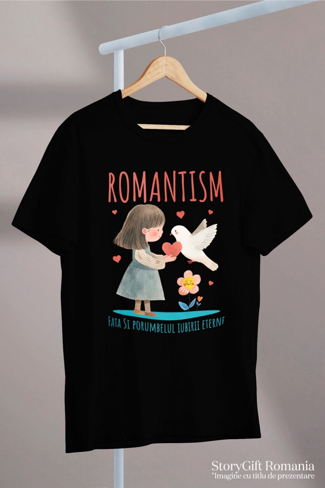 Tricou Femei, Barbati, Copii, Fata, Baiat, Unisex Personalizat „Cadouri personalizate cu față stil desene animate, porumbel alb și floare zâmbitoare pentru iubire” [3]