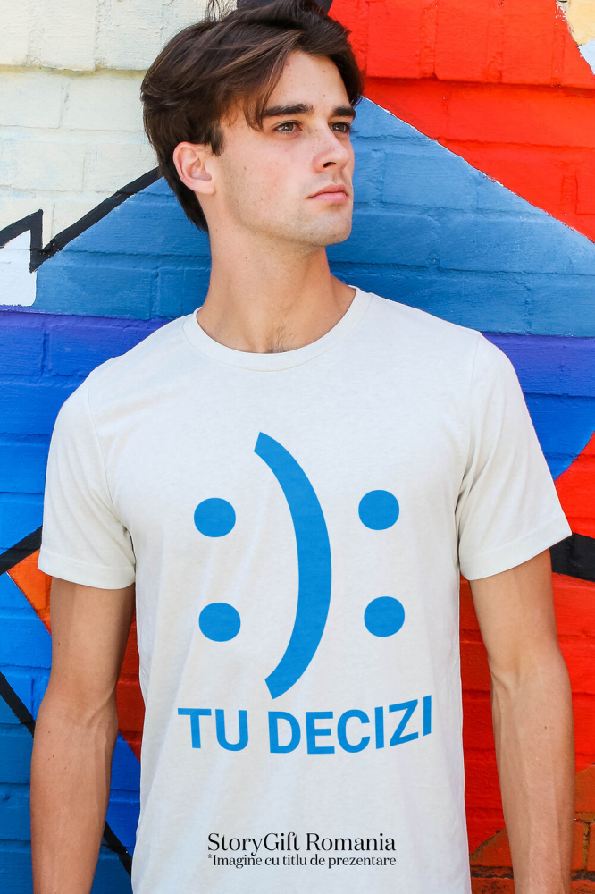 Tricou Femei, Barbati, Copii, Fata, Baiat, Unisex Personalizat Fata Zâmbitoare și Fata Tristă - Glume și Ironie pentru Copii, Anxietate și Depresie - Cadouri Personalizate [2]