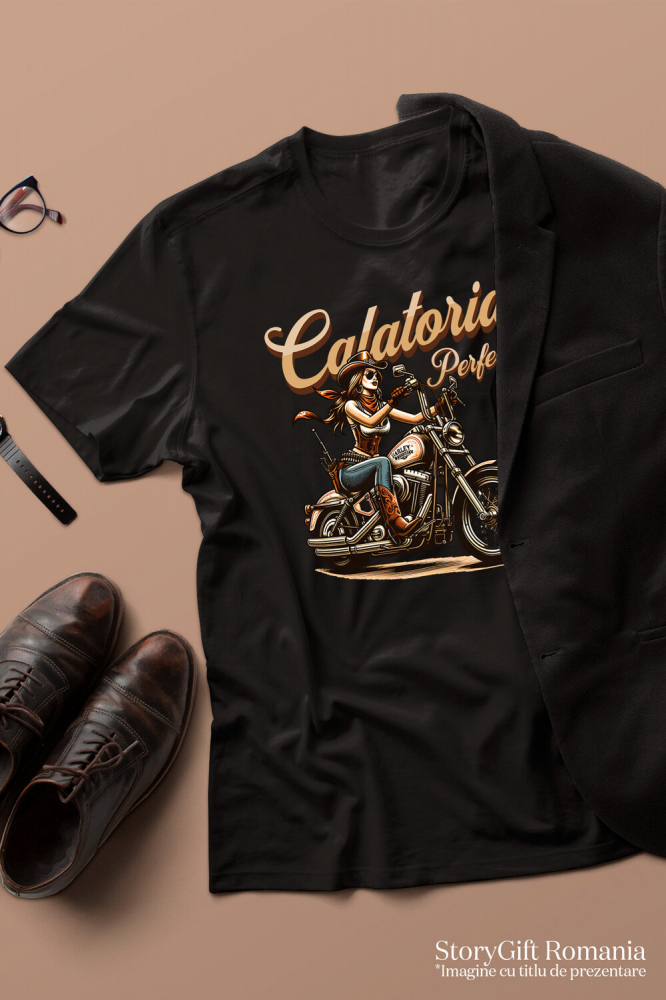 Tricou Femei, Barbati, Copii, Fata, Baiat, Unisex Personalizat Tricouri Personalizate Moto - Femeie Biker Vintage & Stil Retro Unic [3]