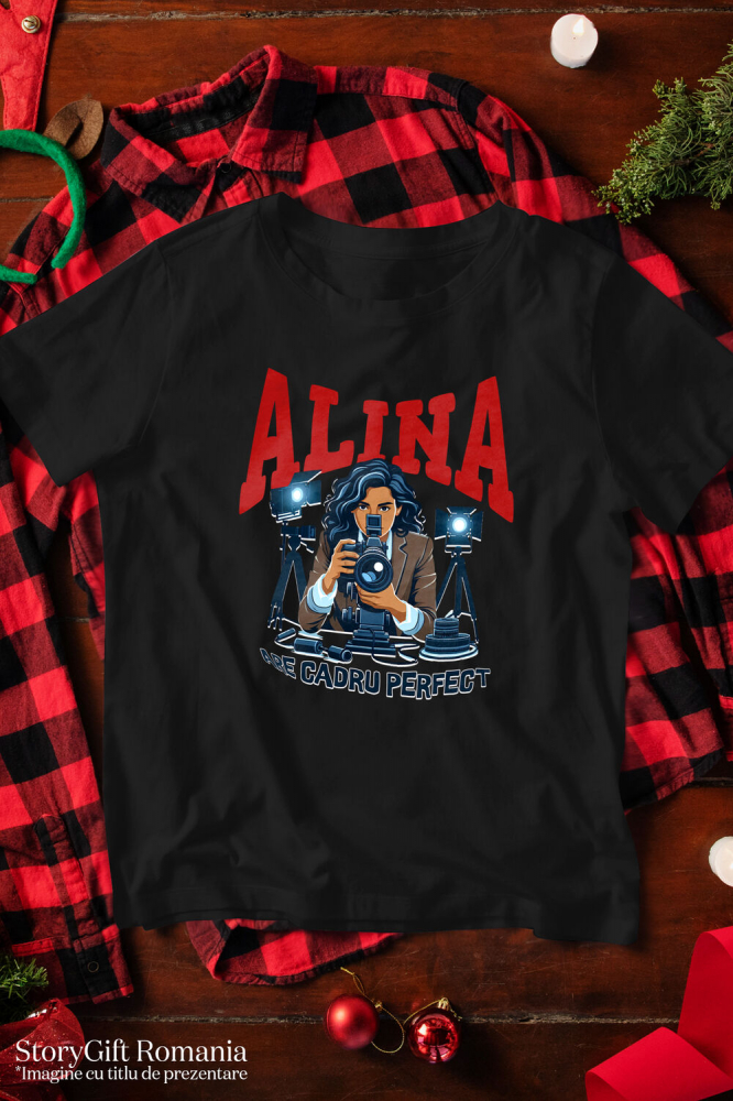 Tricou Femei, Barbati, Copii, Fata, Baiat, Unisex Personalizat Femeie Fotograf cu Aparat Foto – Cadou Personalizat pentru Pasionații de Fotografie [3]
