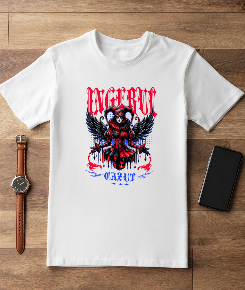 Tricou Femei, Barbati, Copii, Fata, Baiat, Unisex Personalizat Costum Harley Quinn Animat | Ingerul Cazut Halloween [3]