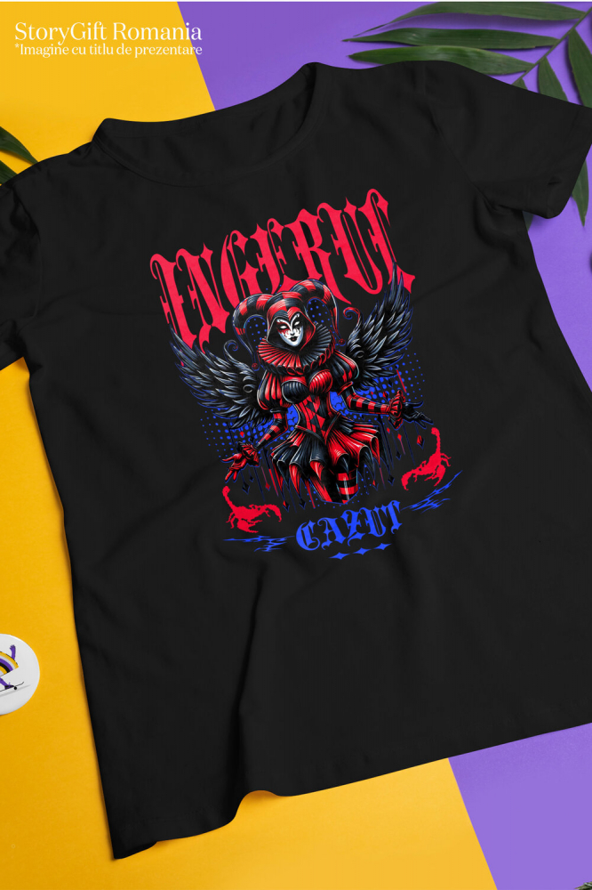 Tricou Femei, Barbati, Copii, Fata, Baiat, Unisex Personalizat Costum Harley Quinn Animat | Ingerul Cazut Halloween [3]