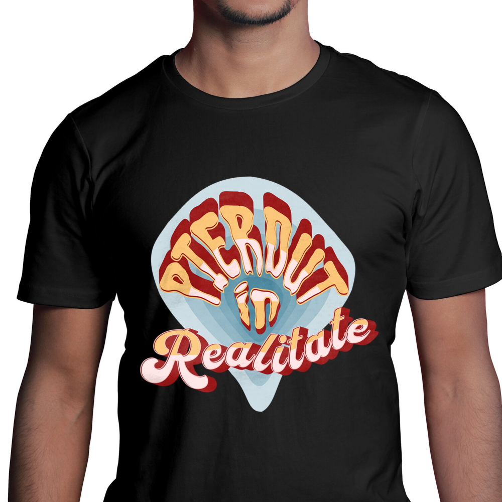 Tricou Femei, Barbati, Copii, Fata, Baiat, Unisex Personalizat Pierdut în Realitate – Tricou Personalizat cu Mesaj Horror [1]