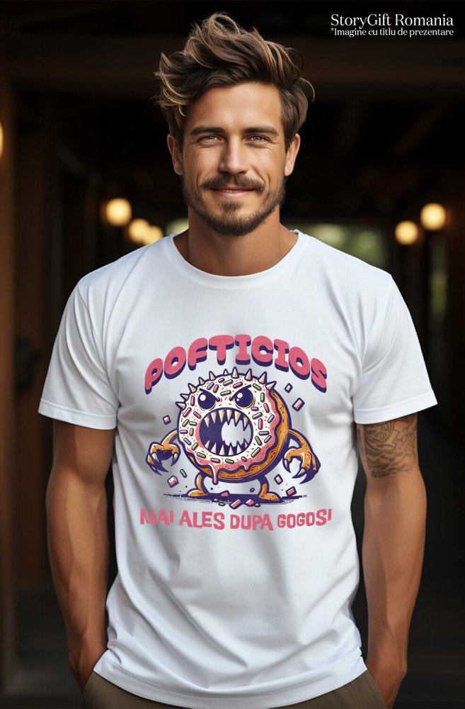 Tricou Femei, Barbati, Copii, Fata, Baiat, Unisex Personalizat Gogoși personalizate cu text haios | Cadouri amuzante pentru iubitorii de dulciuri [2]