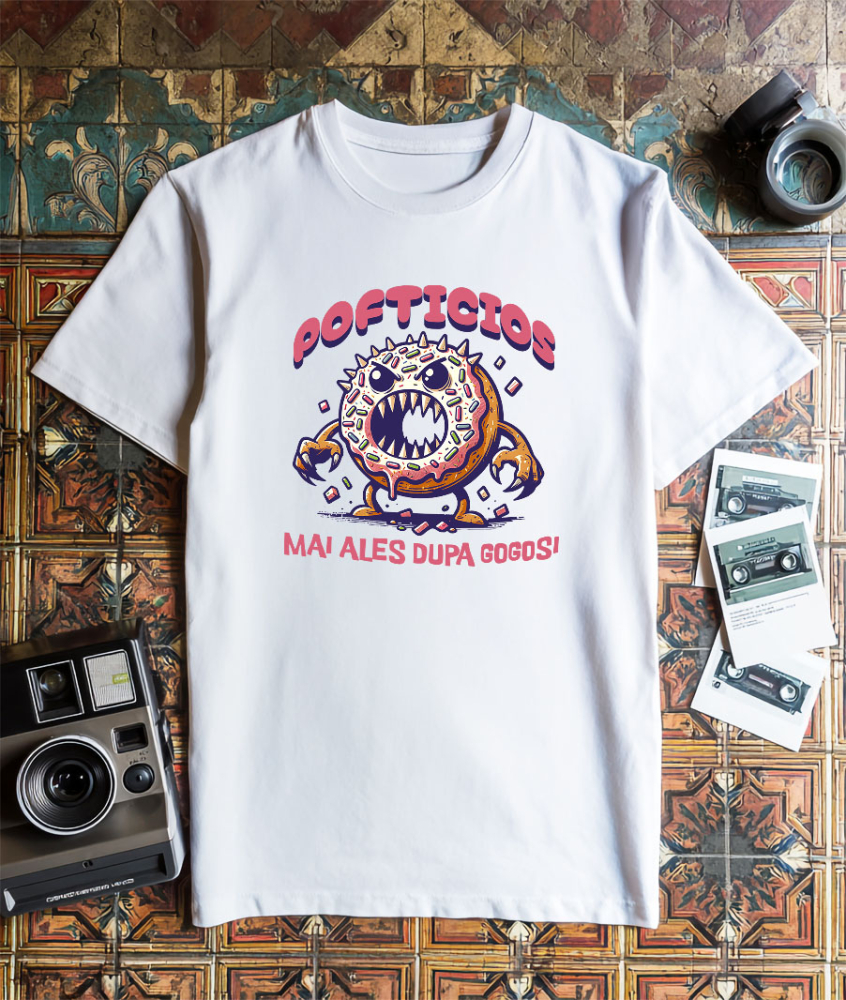 Tricou Femei, Barbati, Copii, Fata, Baiat, Unisex Personalizat Gogoși personalizate cu text haios | Cadouri amuzante pentru iubitorii de dulciuri [3]