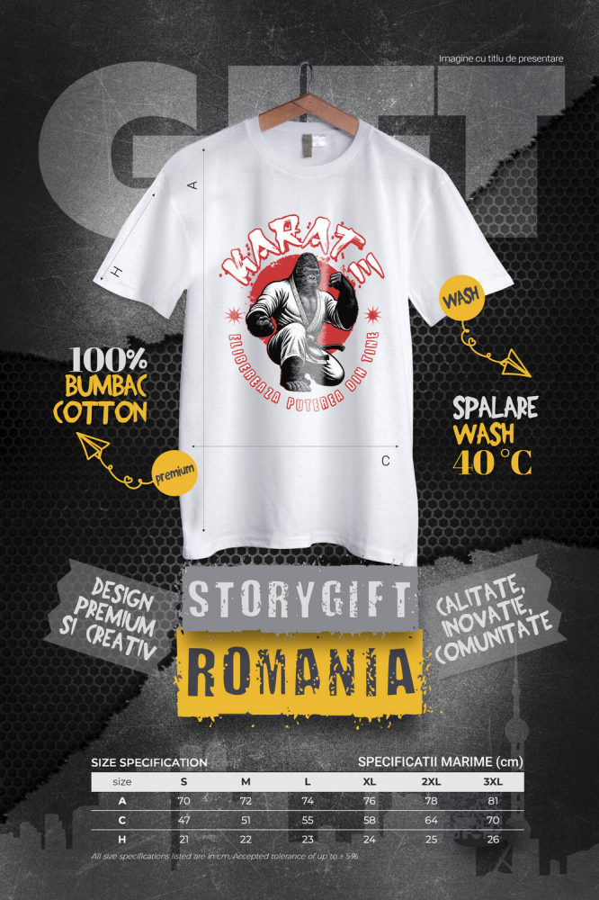 Tricou Femei, Barbati, Copii, Fata, Baiat, Unisex Personalizat Gorila Karate – Design Motivațional Arte Marțiale și Luptă [4]