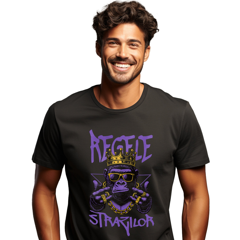 Tricou Femei, Barbati, Copii, Fata, Baiat, Unisex Personalizat Tricou Personalizat Gorila Mafiot – Regele Străzilor | Stil și Atitudine [1]