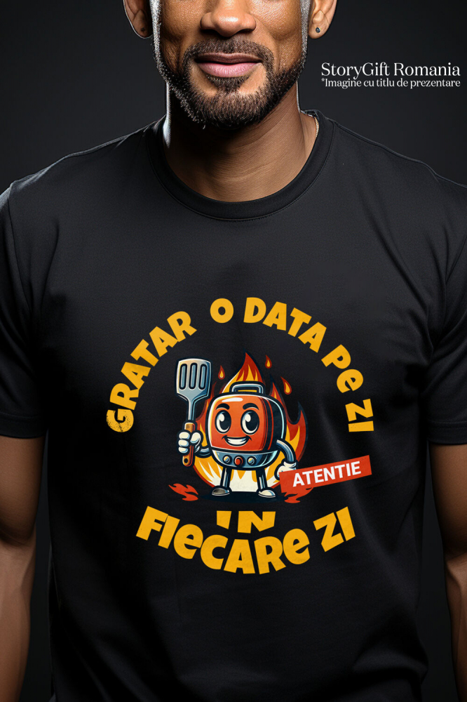 Tricou Femei, Barbati, Copii, Fata, Baiat, Unisex Personalizat Produse personalizate pentru iubitorii de grătar | Cadouri amuzante cu paletă și flăcări [2]
