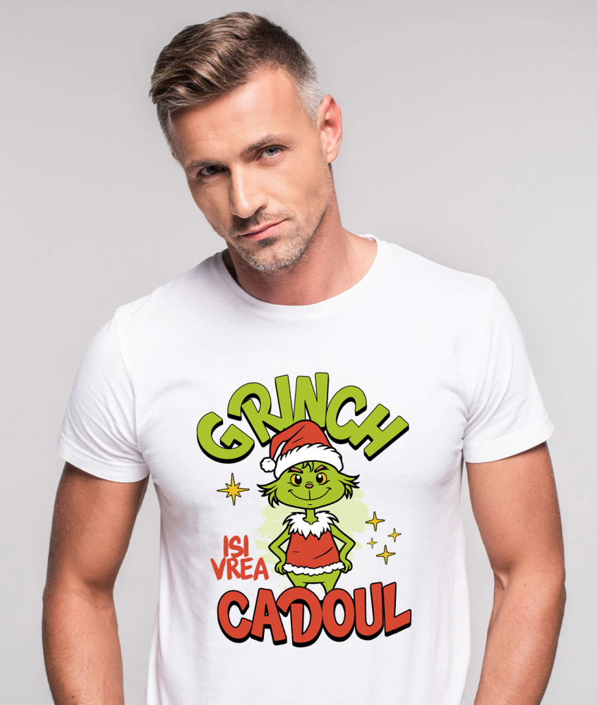 Tricou Femei, Barbati, Copii, Fata, Baiat, Unisex Personalizat Grinch În Costum Moș Crăciun - Cadouri Haioase pentru Crăciun [2]