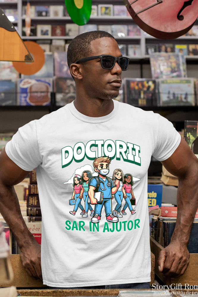Tricou Femei, Barbati, Copii, Fata, Baiat, Unisex Personalizat Grup de Doctori Tineri – Pasiune pentru Medicină și Sănătate [2]