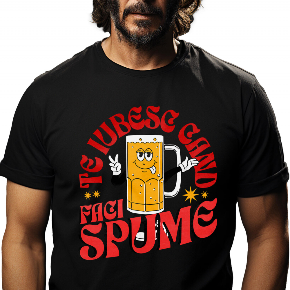 Tricou Femei, Barbati, Copii, Fata, Baiat, Unisex Personalizat Halba de Bere Veselă cu Limba Scoasă – Cadou Amuzant pentru Petreceri și Distracție [1]