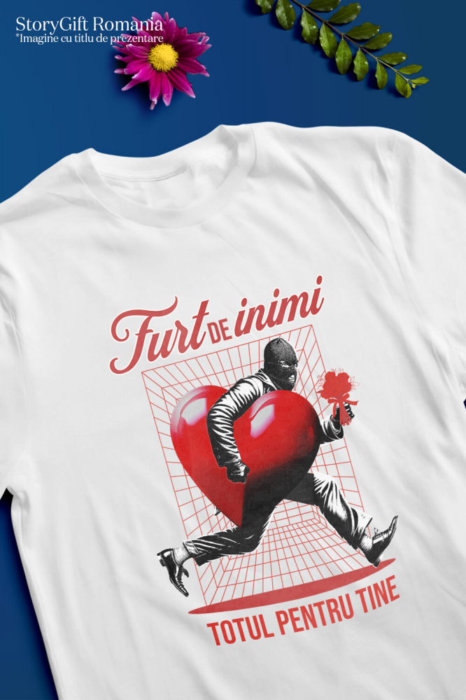 Tricou Femei, Barbati, Copii, Fata, Baiat, Unisex Personalizat „Hot De Inimi Cu Buchet De Flori - Cadou Personalizat „Totul pentru Tine” pentru Familie, Copii și Prieteni de Valentine's Day” [3]