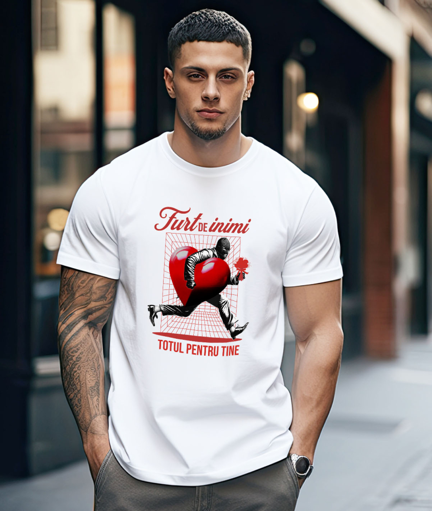 Tricou Femei, Barbati, Copii, Fata, Baiat, Unisex Personalizat „Hot De Inimi Cu Buchet De Flori - Cadou Personalizat „Totul pentru Tine” pentru Familie, Copii și Prieteni de Valentine's Day” [2]