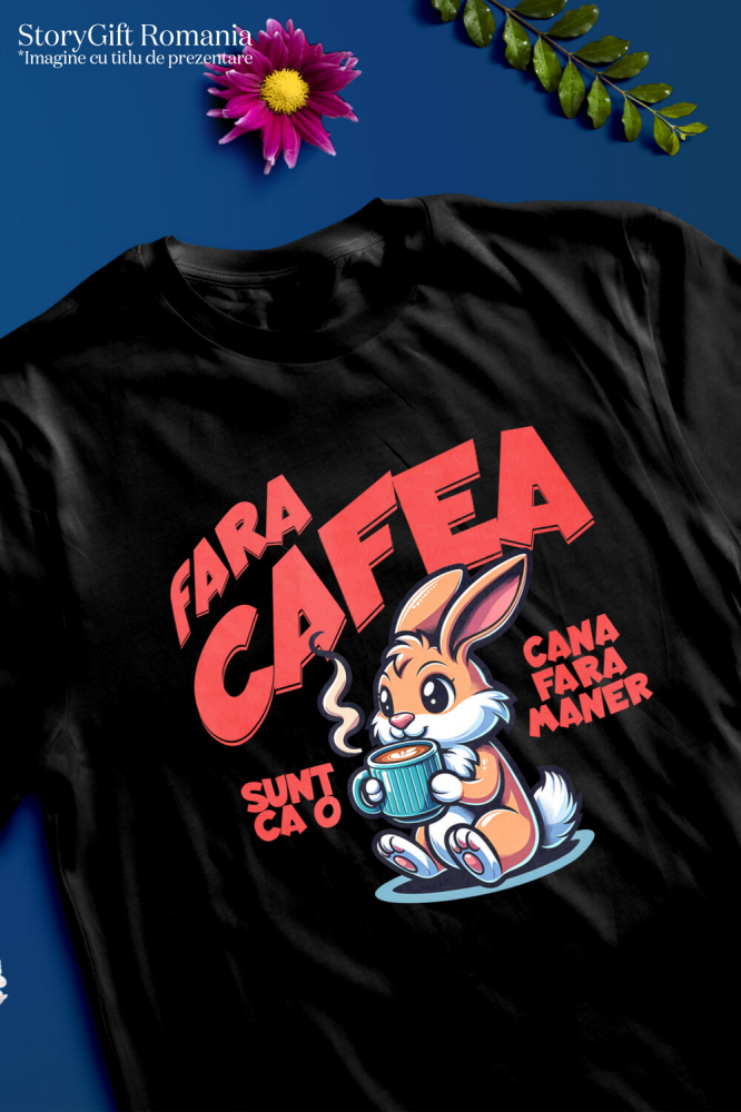 Tricou Femei, Barbati, Copii, Fata, Baiat, Unisex Personalizat „Cană de Cafea Personalizată cu Iepure – Cadou Amuzant pentru Familie, Tati și Prieteni” [3]