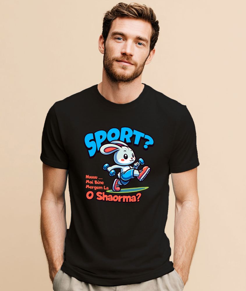 Tricou Femei, Barbati, Copii, Fata, Baiat, Unisex Personalizat Iepure Sportiv Gri Cu Gantere – Design Haios pentru Cadouri Personalizate [2]