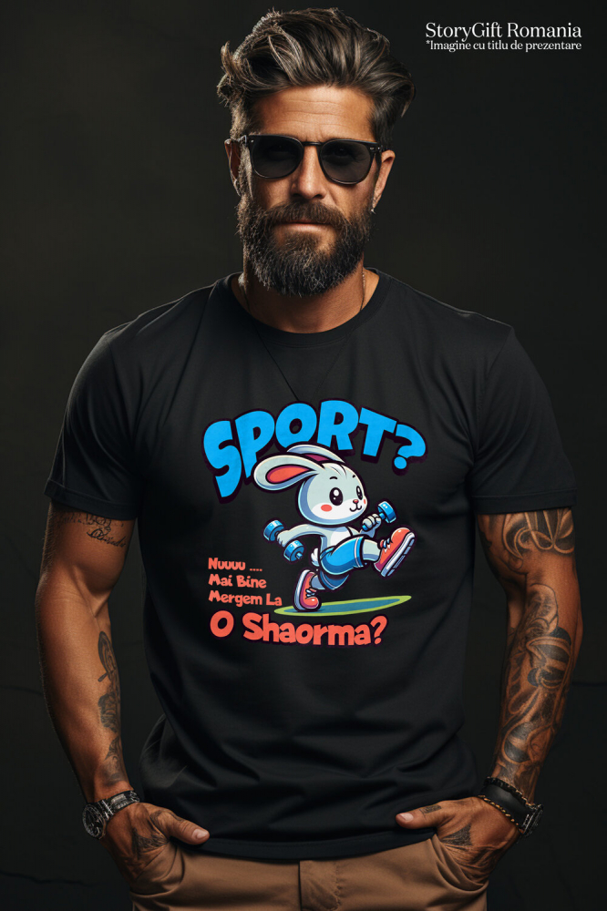 Tricou Femei, Barbati, Copii, Fata, Baiat, Unisex Personalizat Iepure Sportiv Gri Cu Gantere – Design Haios pentru Cadouri Personalizate [2]